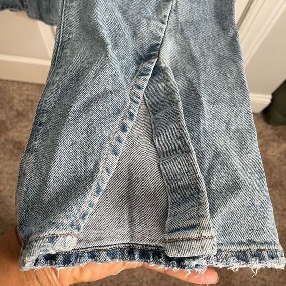 American Eagle Womens Bootcut High Rise Jeans 2R Split Hem Kendrick Lamar - Picture 5 of 7